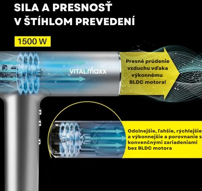 VITALmaxx Fén na vlasy s BLDC motorom 15602 (5)